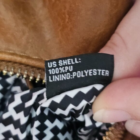 Madison West Vintage Camel Brown Faux Leather Handbag Purse Boho Cottagecore - Picture 16 of 16